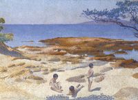 Plakat 18x13cm Beach at Cabasson,  Henri-Edmond Cross do Salonu