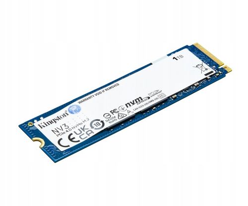 Dysk SSD Kingston 1TB NV3 M.2 2280 PCIe 4.0 NVMe 6000/4000 MB/s SNV3S/1000G na Arena.pl
