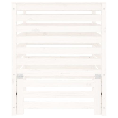 Kompostownik, biały, 82,5x82,5x99,5 cm, lite drewno sosnowe na Arena.pl