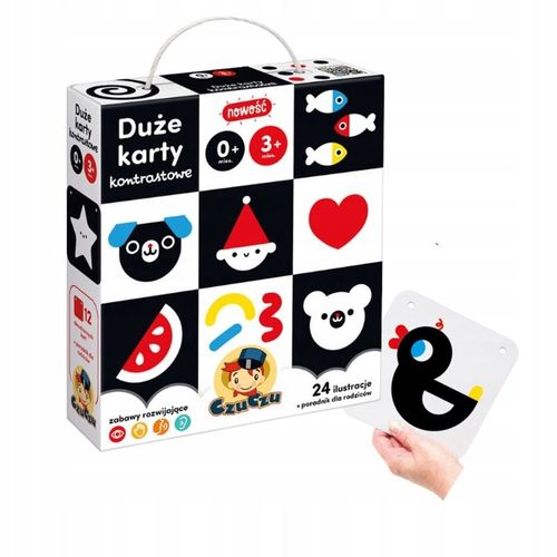 CzuCzu Karty Kontrastowe Książeczki na Sznureczku dla Malucha 0m+ 3m+ na Arena.pl