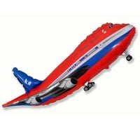 Balon foliowy samolot czerwony, 60 cm
