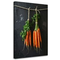 Obraz do kuchni restauracji baru jadalni, Wiszące marchewki