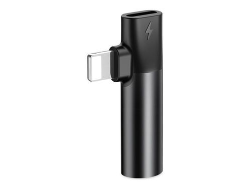 Adapter Baseus Audio mini jack lightning kątowy L43 Czarny na Arena.pl