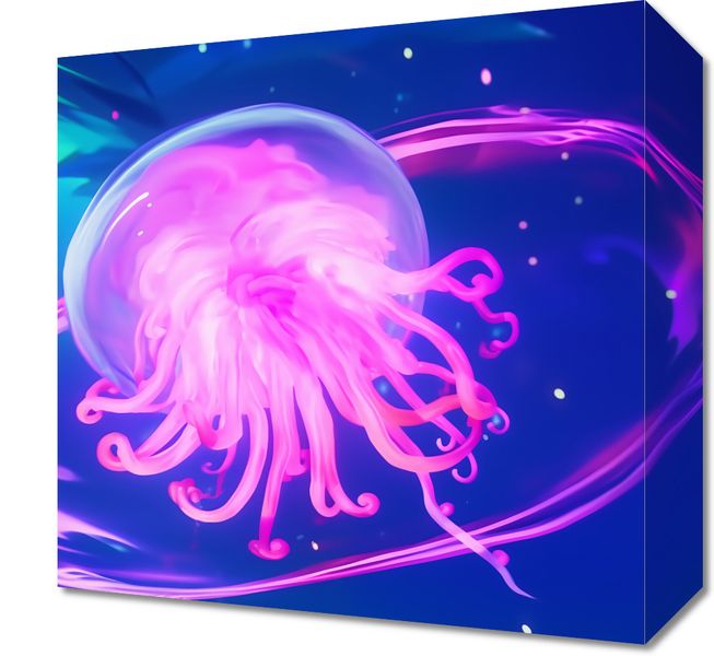 Obraz 30x30cm Neonowa Meduza zdjęcie 1