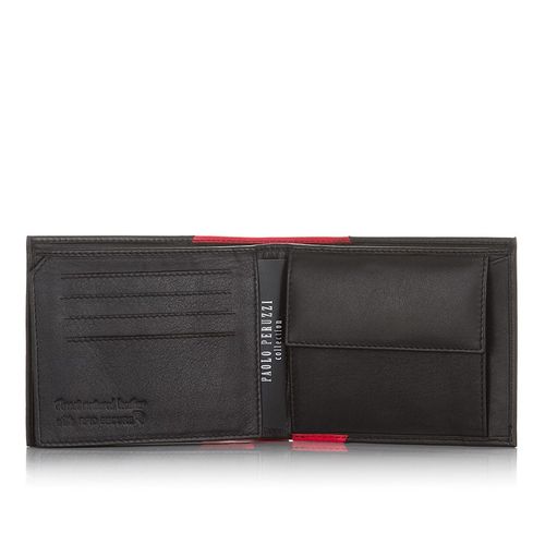 portfel męski z czerwonymi lamówkami paolo peruzzi rfid in-13-red na Arena.pl