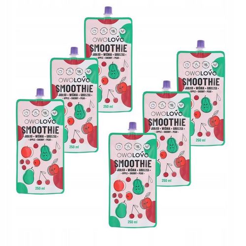 Owolovo Smoothie jabłkowe z gruszką i wiśnią 250 ml x 6 sztuk na Arena.pl