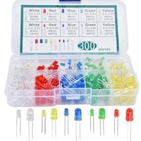 Zestaw diod LED 300szt 5 kolorów diody 5mm i 3mm