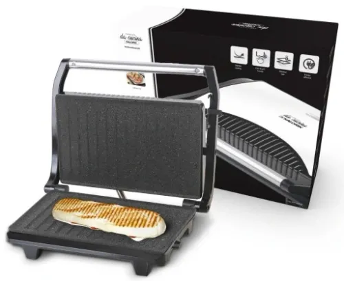 GRILL do kanapek MIĘSA RYBY PANINI OPIEKACZ 700W NON STICK KOMPAKTOWY MOCNY na Arena.pl