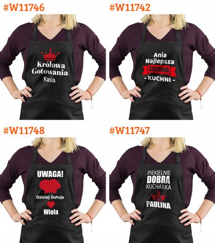 FARTUCH KUCHENNY DAMSKI NADRUK PREZENT URODZINY na Arena.pl