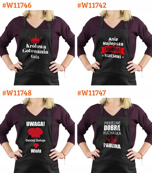 FARTUCH KUCHENNY DAMSKI NADRUK PREZENT URODZINY zdjęcie 5