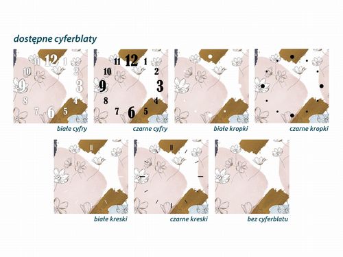 ZEGAR SZKLANY ROMB - Kwiaty i farba na Arena.pl