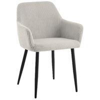 Krzesło do kuchni i salonu LOTTA sztruks taupe czarne nogi