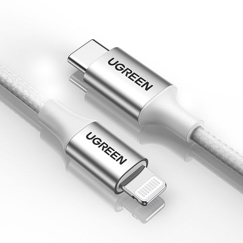 kabel przewód usb-c - iphone lightning mfi 1m - srebrny na Arena.pl
