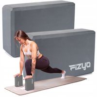 Kostki do Ćwiczeń Jogi FIZYO Klocki do Pilatesu Fitness Szare ZESTAW