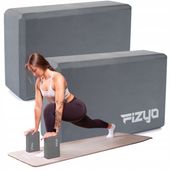 Kostki do Ćwiczeń Jogi FIZYO Klocki do Pilatesu Fitness Szare ZESTAW