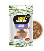 Siemię lniane mielone brązowe 1 kg  Duża Paka - BIG NATURE