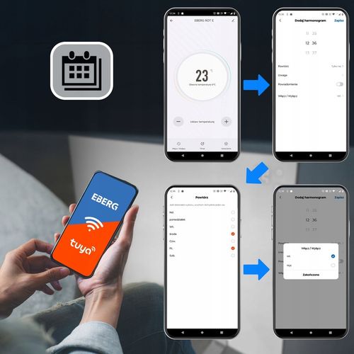 Grzejnik promiennik na podczerwień panel elektryczny EBERG 720W IR WiFi ECO na Arena.pl