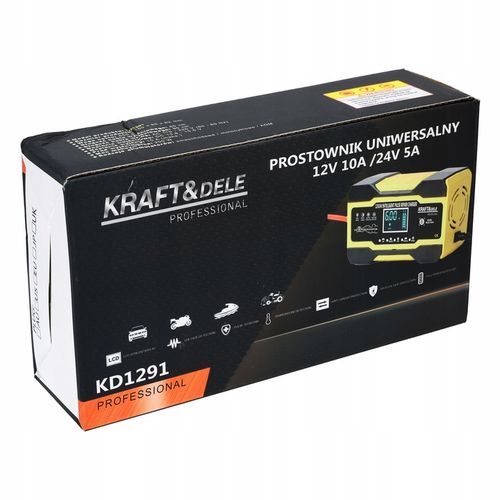 PROSTOWNIK AUTOMATYCZNY AKUMULATOROWY ŁADOWARKA SAMOCHÓD LCD 12V 10A 24V 5A na Arena.pl