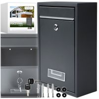 Skrzynka pocztowa na listy pocztę geometryczna antracyt Caja