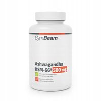 ASHWAGANDHA EKSTRAKT KSM-66 500mg KONCENTRACJA PAMIĘĆ - GymBeam 90 kapsułek
