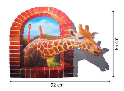 Naklejki na ścianę ścienne 3D Żyrafa WS-0231 na Arena.pl