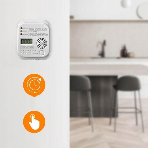 Bezprzewodowy czujnik gazu tlenku węgla czadu i dymu na baterię alarm na Arena.pl