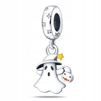 Zawieszka SREBRO 925 Charms Koralik Duch Dynia Halloween