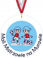MEDAL Z PLEXI 5 cm nadruk UV piłka nożna pamiątka po meczu dla dzieci