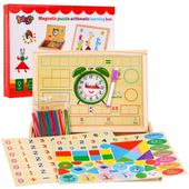 Drewniana Tablica Magnetyczna Dla Dzieci 3+ Zestaw Edukacyjny + Akcesoria
