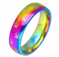 OBRĄCZKA KOLOROWA Z ŁAPKĄ STAL CHIRURGICZNA rozmiar 22