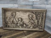 Płaskorzeźba drewniana Święta Rodzina VI 50 cm