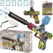 PISTOLET ELEKTRYCZNY NA KULKI ŻELOWE WODNE GLOCK AUTOMAT TŁUMIK ZESTAW