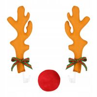 DEKORACJA świąteczna na samochód ROGI RENIFERA I NOS jasnobrązowe