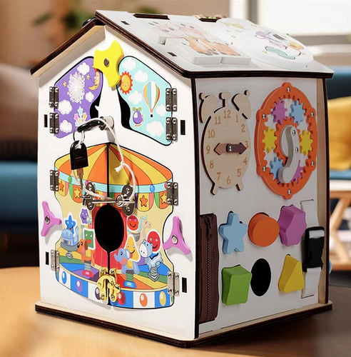 tablica manipulacyjna Domek - kolorowy na Arena.pl