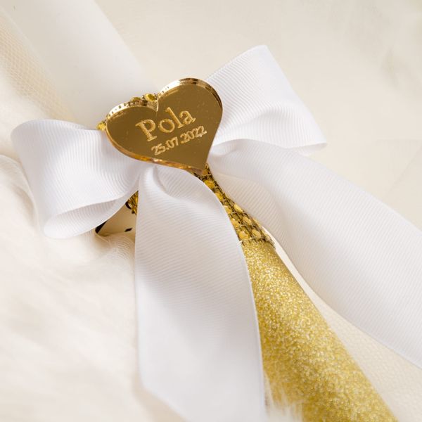 Świeca do Chrztu Świętego z personalizacją SC-63L zdjęcie 3