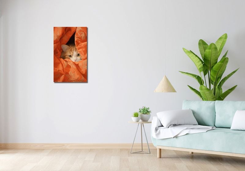 Obraz 40x70cm Ukryty Kot zdjęcie 2