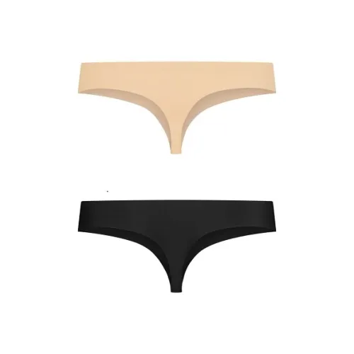 bye bra invisible thong s 2-pack bezszwowe stringi nude & black na Arena.pl