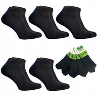 5x STOPKI BAMBUSOWE MĘSKIE SKARPETY PREMIUM KRÓTKIE Z LOGO LEKKIE