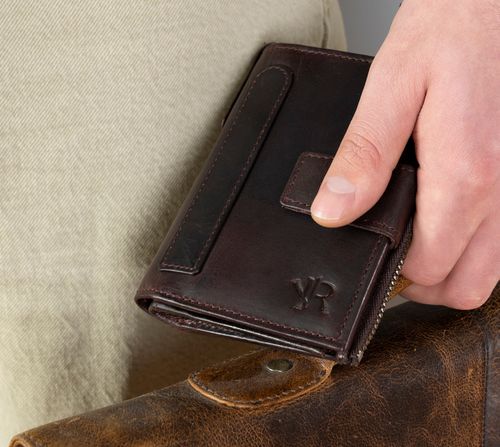 skórzany portfel męski w stylu retro - rovicky na Arena.pl