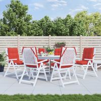 Poduszki na krzesła z niskim oparciem, 6 szt., czerwone