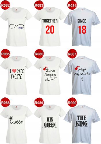 KOSZULKA t-shirt top dla zakochanych PAR kwiatek na Arena.pl