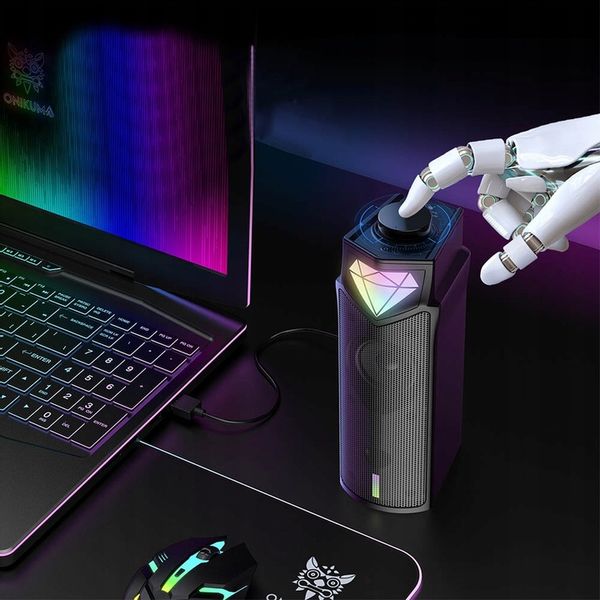 ONIKUMA L1 GŁOŚNIKI GAMINGOWE USB RGB SOUNDBAR DO KOMPUTERA GRANIA BT 5.3 zdjęcie 4