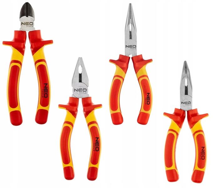 NEO ZESTAW SZCZYPIEC 1000V KOMBINERKI 160 mm Boczne Wydłużone Kombinerki zdjęcie 1