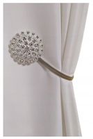 Spinka klamra z kryształkami na magnes do firan,zasłon x2