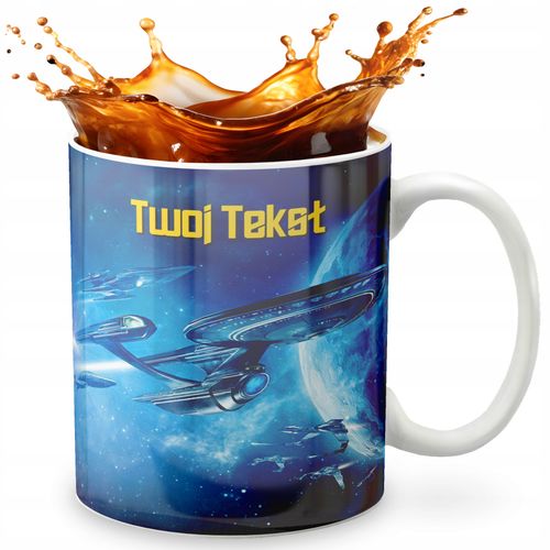 KUBEK 330ml GRAFIKA PREZENT ŚWIĘTA WZÓR FILM STAR SPOCK KIRK IMIĘ na Arena.pl
