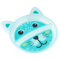 CANPOL Talerzyk z podziałką turkusowy kotek