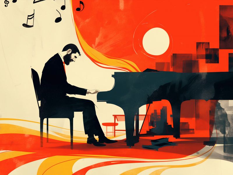 Plakat 100x75cm Pianista zdjęcie 1
