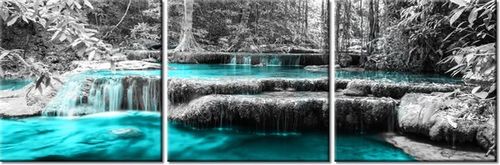 90 80CM OBRAZ T3 ELEM WODOSPAD DRUK ŚCIENNY na Arena.pl