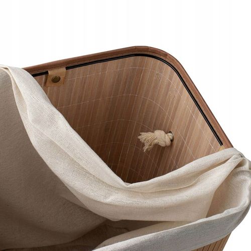 KOSZ na PRANIE Pojemnik na ZABAWKI BAMBUSOWY z POKRYWĄ Tadar 42x32x50 cm na Arena.pl