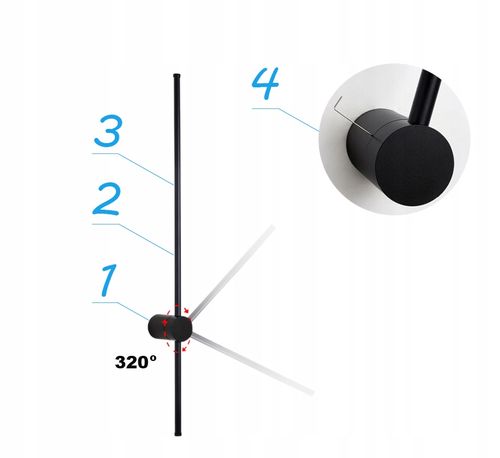 Nowoczesna lampa ścienna LIZBONA II kinkiet LED12W 90cm Wobako na Arena.pl